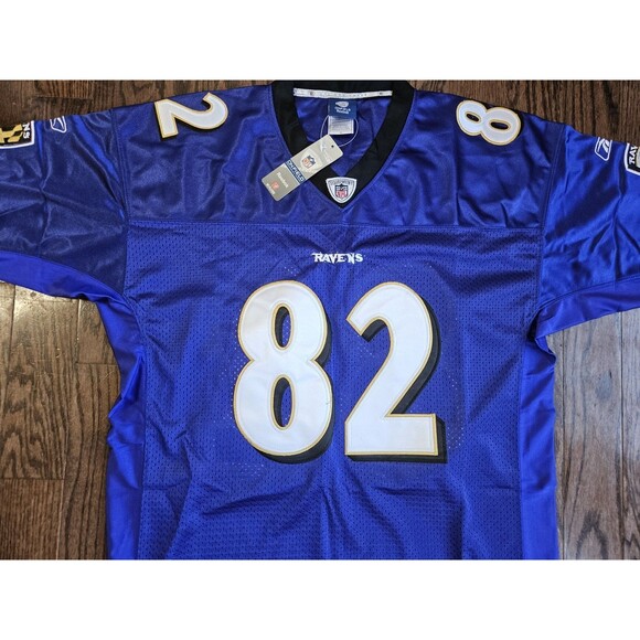 NFL On Field Jersey Torrey Smith #82 Reebok Baltimore Ravens Size 52 Purple NWT - Picture 5 of 14